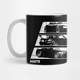 Mazda Miata MX-5 NB Black 'N White Archive 2 (Black Version) Mug